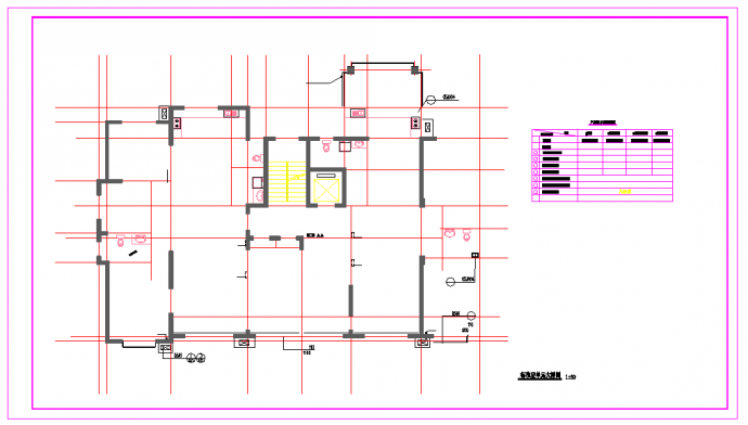 某地一梯两户点式户型住宅建筑设计图纸_图1