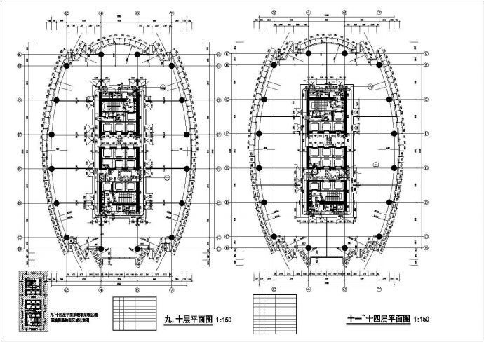 【大连】某四十二层超高层国际广场平面图_图1