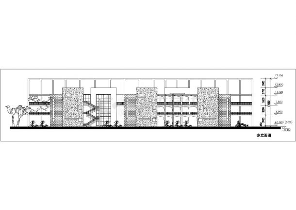 某三层二十四班现代型幼儿园建筑方案图-图二