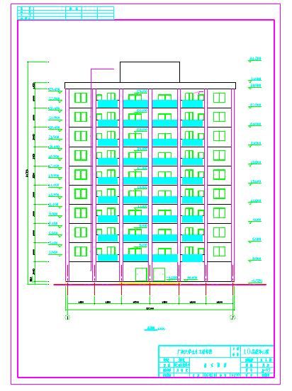 10层高层框架剪力墙公寓全套建筑结构设计cad施工图（含计算书）-图二