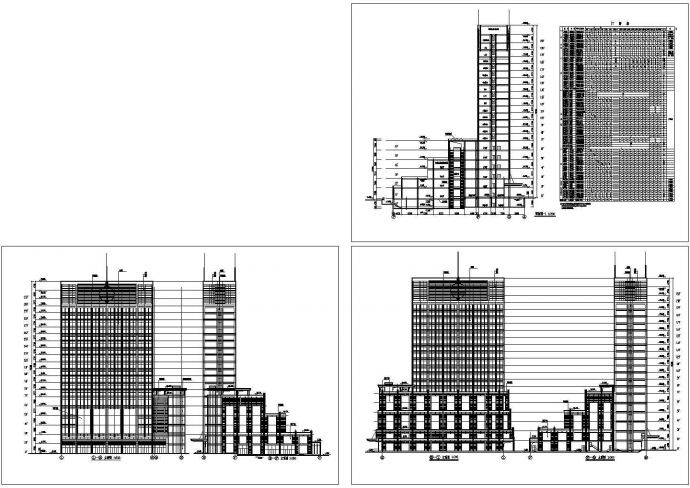 功能复杂的综合商业办公楼建筑设计施工图_图1