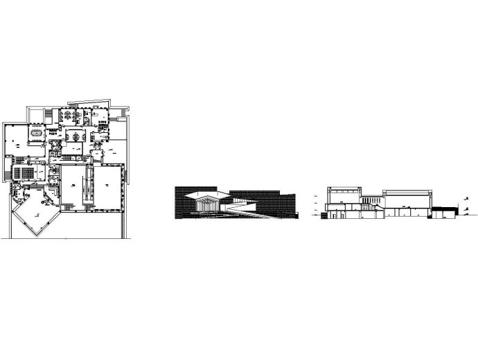 一层创意小型博物馆建筑初步设计方案图_图1