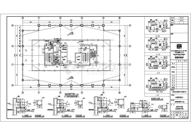 河北秦皇岛23层商业综合体全套暖通空调施工设计cad图纸-图一