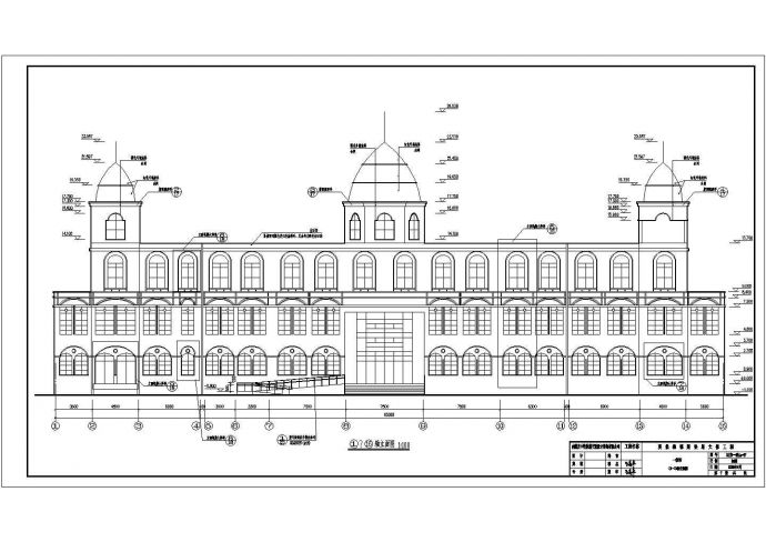 某建筑面积1214.93平米两层砖混结构火车站建筑设计cad图纸（含设计说明）_图1