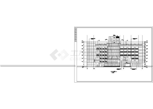 某七层钢筋混凝土框架结构办公大楼建筑设计cad图纸（含设计说明）-图二
