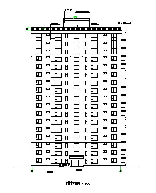 某地下2层地上20层高层住宅楼建筑设计全套cad图纸-图二