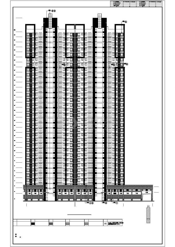 现代风格33层住宅区高层安置房建筑cad设计施工图（含节能设计）-图二