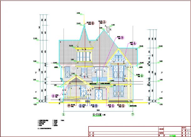 3层北美风情星级多层酒店建筑cad设计施工图（含计算书模型）-图二