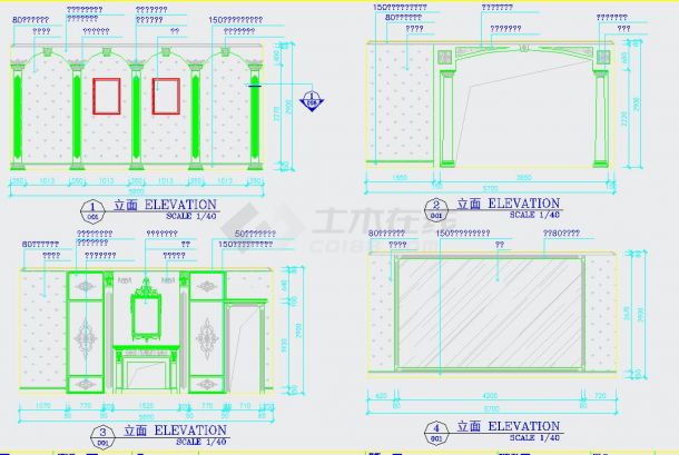 超豪华欧式四室两厅装修CAD施工图（含实景照片）-图一