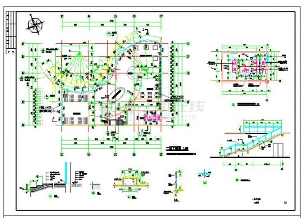  Architectural Design and Construction Drawing of 2F Steel Frame Structure Sales Department - Figure 1