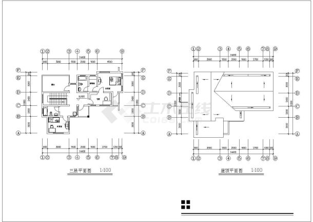 造价18万新农村三层小别墅建筑施工图（含效果图）-图一