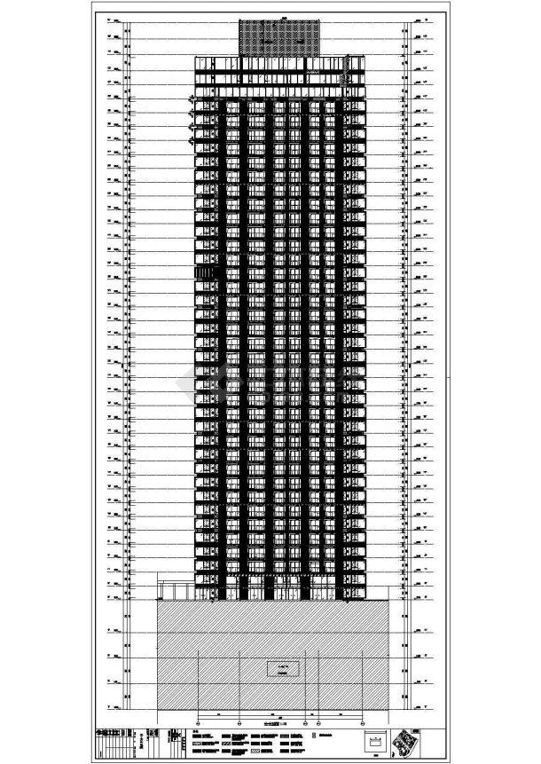 160米43层独栋现代风格住宅楼建筑cad设计施工图（大型超高层住宅含3层地下室设计）-图二
