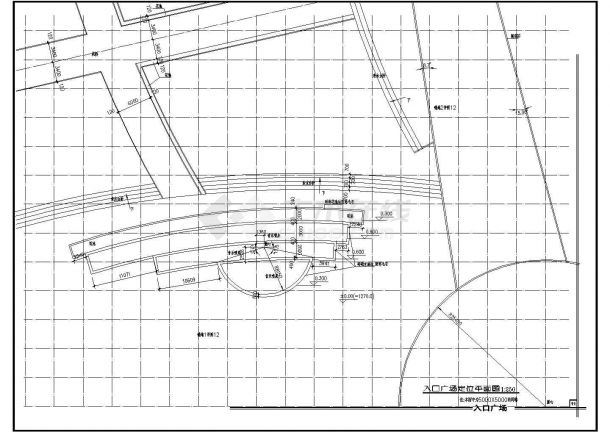 大型太阳时钟广场景观设计规划cad平面布置图纸-图一