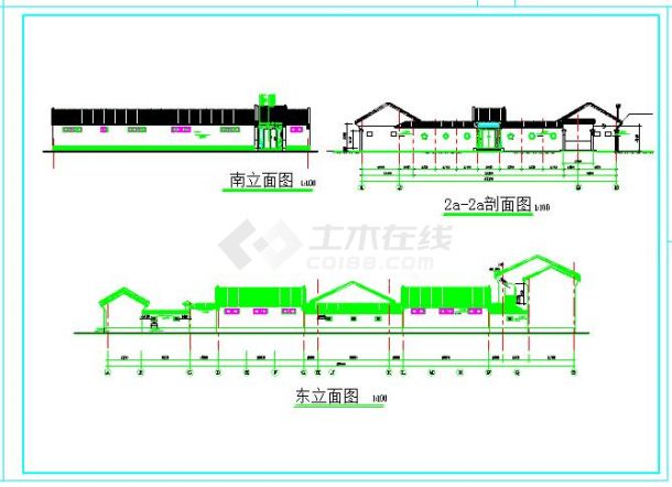 北京四合院全套建筑设计cad施工图-图一
