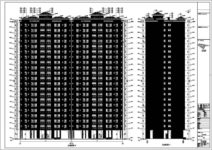 二十一层剪力墙结构高层住宅楼拆迁安置房建筑cad设计施工图（甲级设计院）_图1