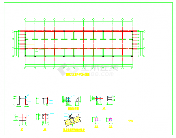 46米10米跨度轻钢厂房设计施工图纸-图二