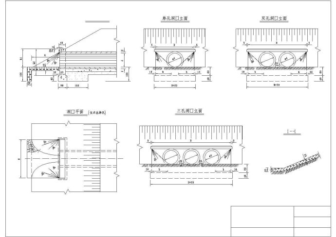 钢筋混凝土圆管涵标准施工图（φ＜50）_图1
