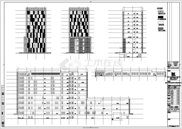 10层框架结构办公楼建筑cad设计施工图（含高层办公楼地下室设计）-图二