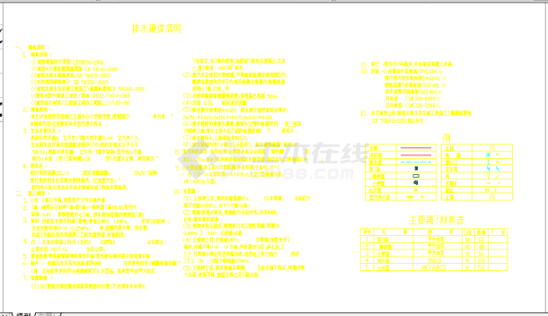 【江苏】某小学给排水设计cad图纸-图一