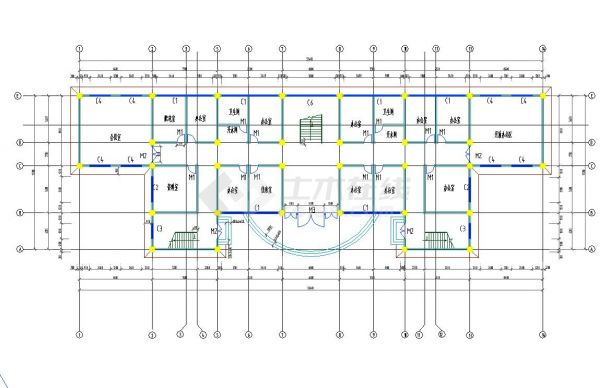 六层框架结构办公楼毕业设计（含计算书、建筑结构CAD图）-图二