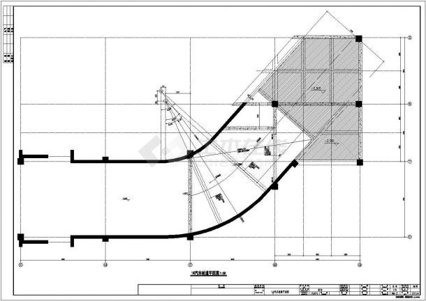 单层框架结构地下车库结构设计施工图-图一