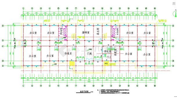 六层综合楼毕业设计（含计算书、建筑、结构图）-图二