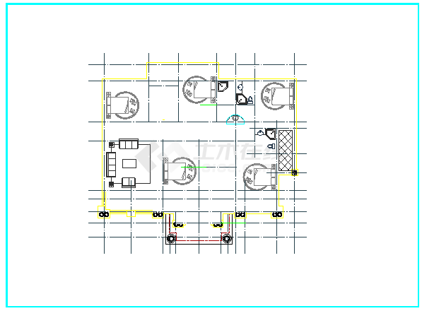 某小区别墅建筑设计方案图（含效果图）-图二