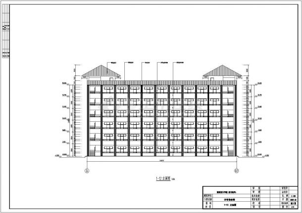 六层框架结构师范学院多层宿舍楼建筑结构cad设计施工图（宿舍楼平面图设计）-图二