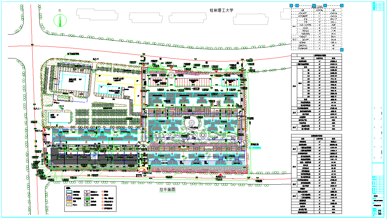 广西高层住宅总图CAD图纸