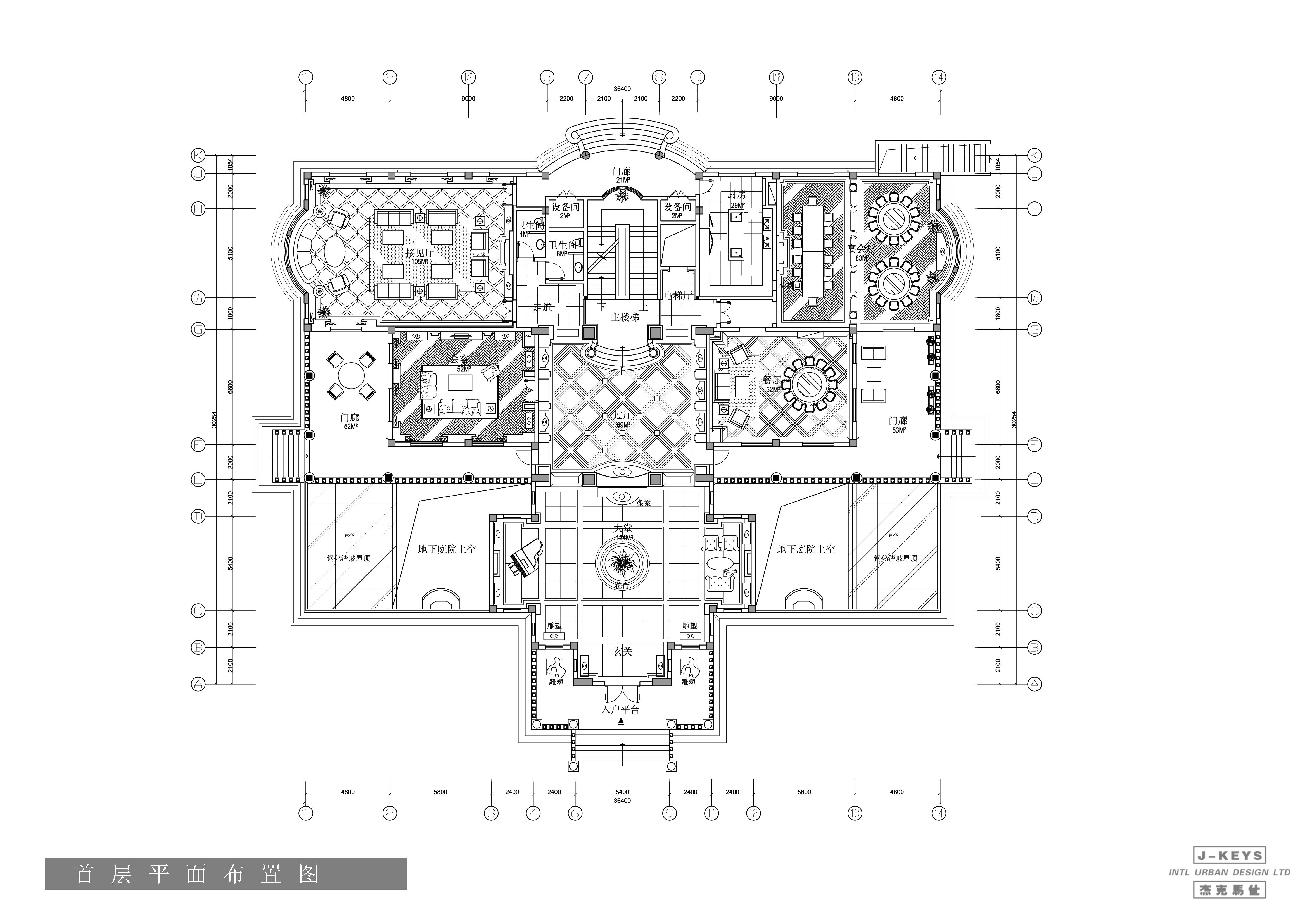 【福州】三层地下室和阁楼别墅室内设计方案JPG
