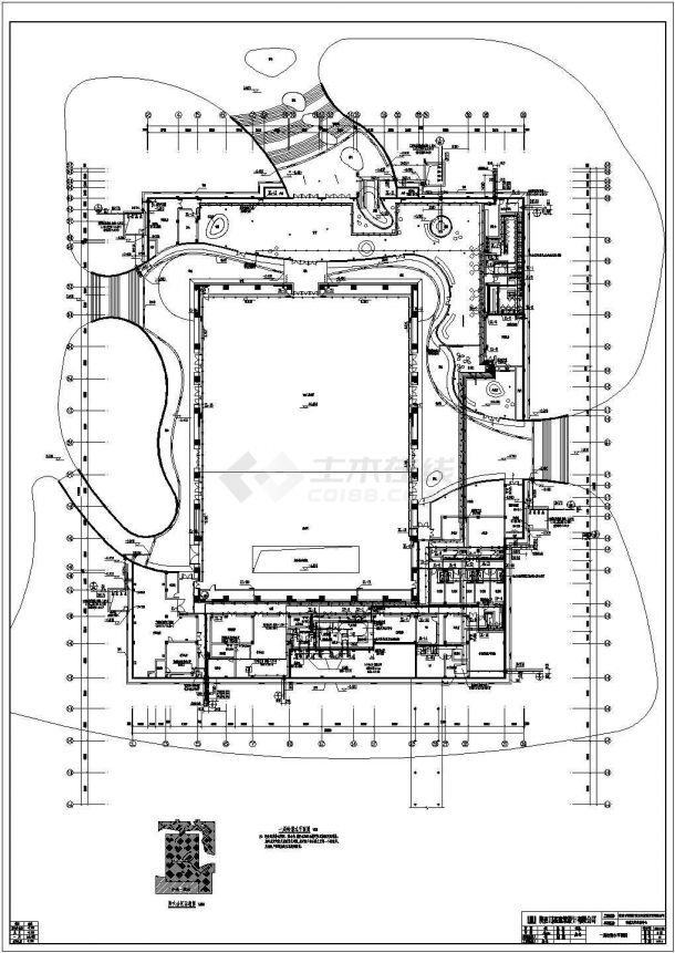 某大型演艺厅消防水专业设计CAD布置图-图二