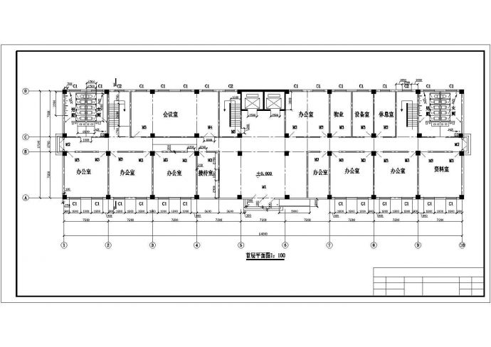 6812平米五层高职教学楼毕业设计（计算书、部分建筑、结构图）_图1