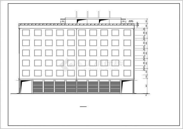 某六层医院招待所建筑设计CAD施工图-图二