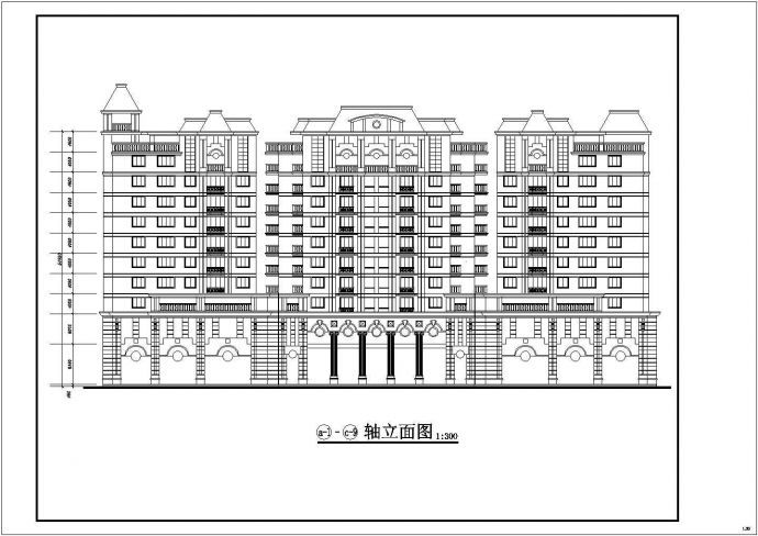 某高层商务住宅大楼建筑设计方案图_图1