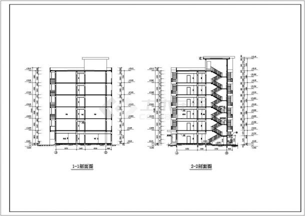 某高层企业员工宿舍楼建筑设计CAD施工图-图二