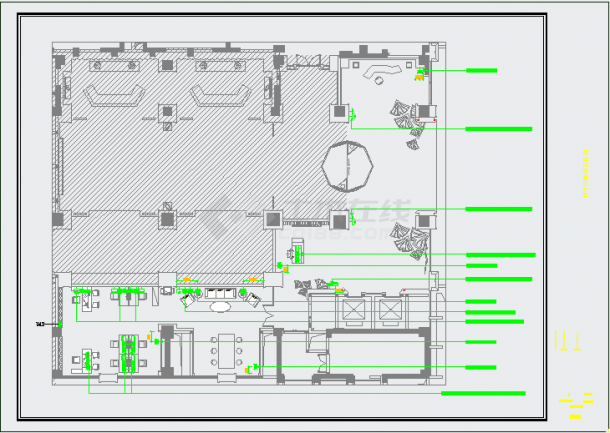 4层办公楼全套装饰电气cad设计施工图（照明设计图、空调配电图）-图一