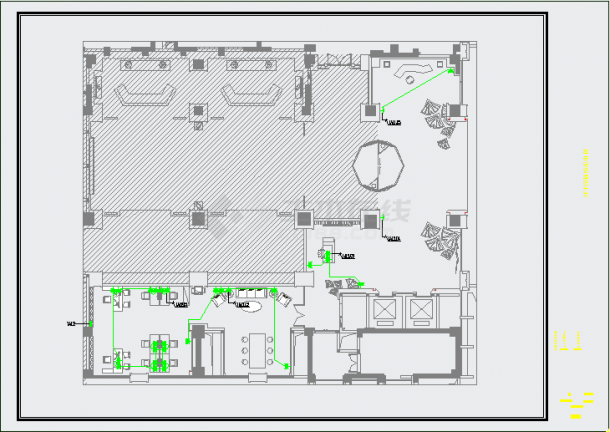 4层办公楼全套装饰电气cad设计施工图（照明设计图、空调配电图）-图二