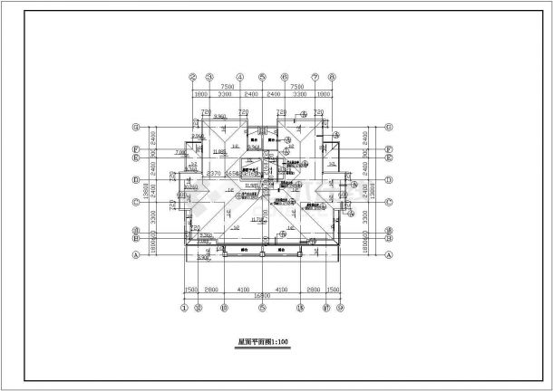 双联二层别墅建筑设计全套施工图（说明齐全）-图二