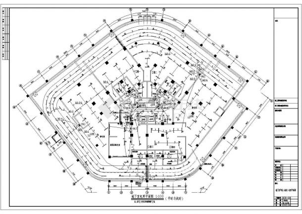 某高层20层综合商住楼全套电气设计CAD图纸-图一