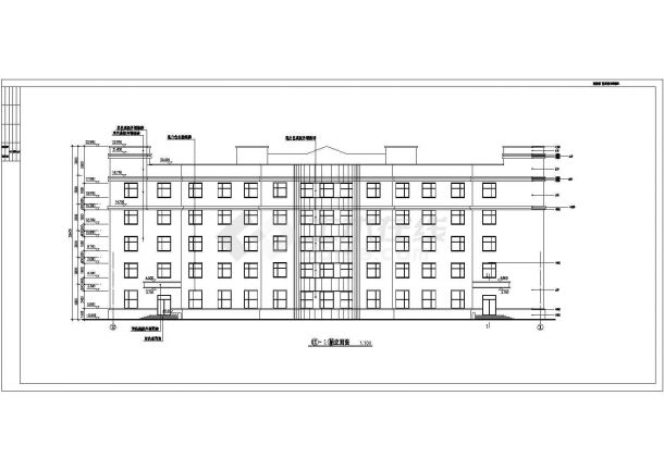3700平米地上五层综合商务办公楼建筑全套设计CAD施工图-图二