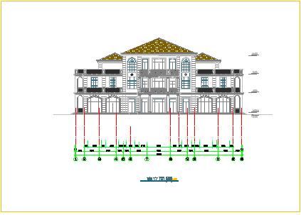某企业公司贵宾楼建筑设计CAD图纸_图1
