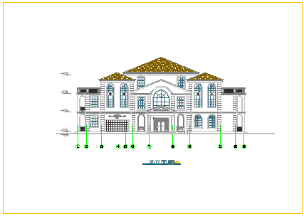 某企业公司贵宾楼建筑设计CAD图纸-图二