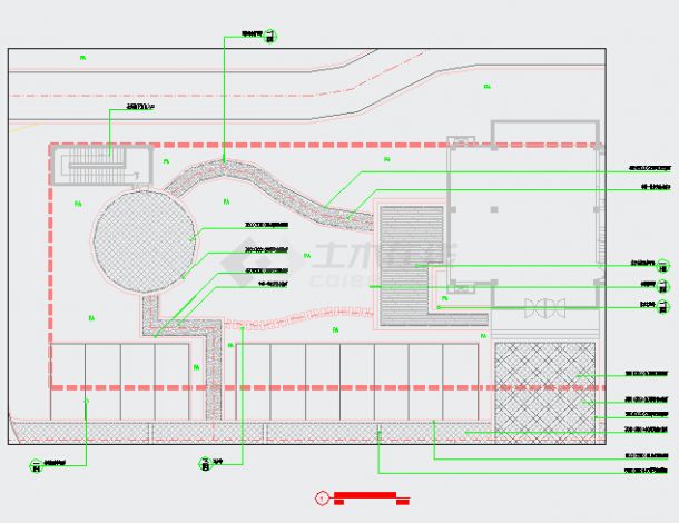 某工程全套景观绿化CAD平面布置参考图-图二