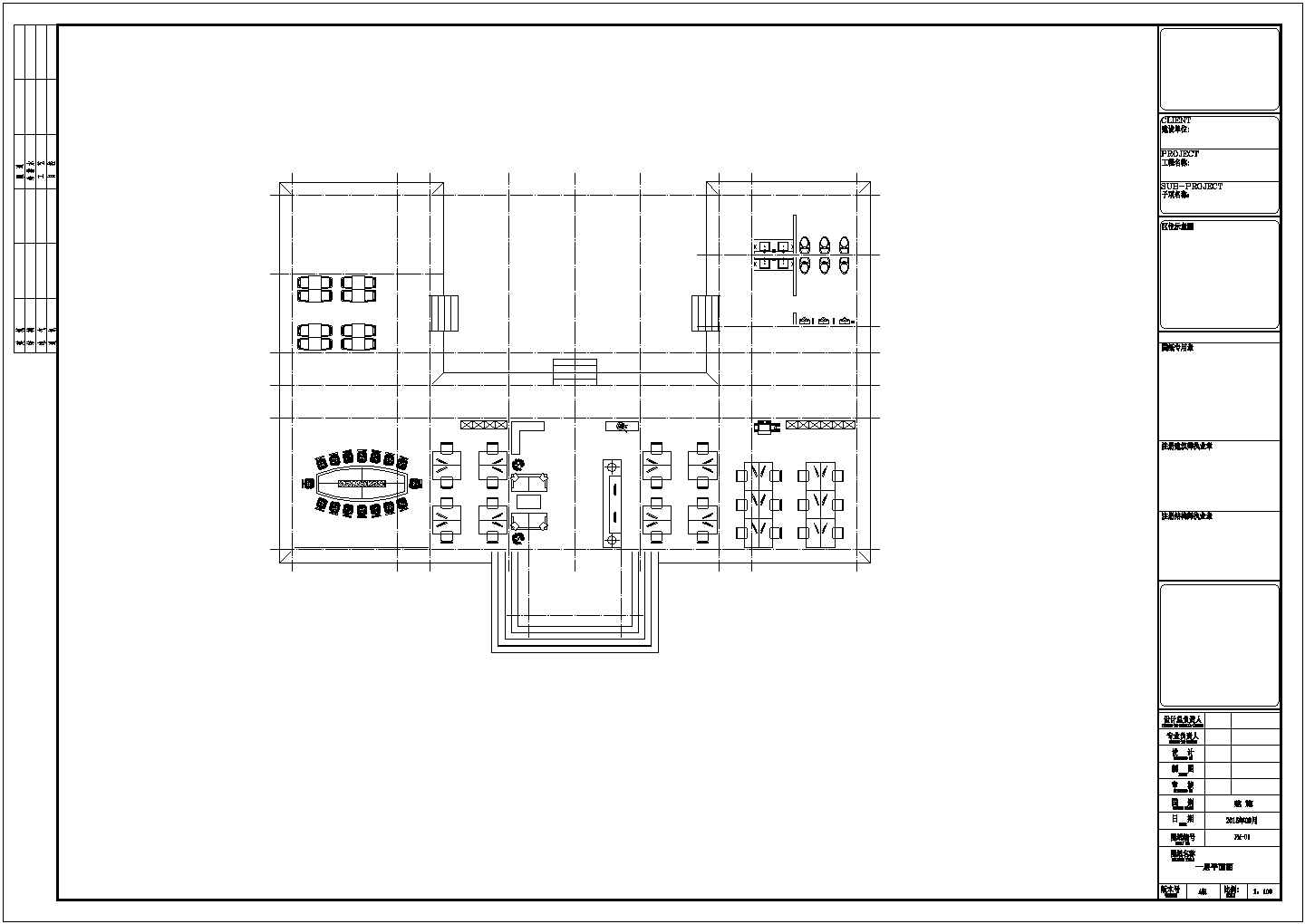 轻型木结构二层办公楼结构设计图（平立面齐全）