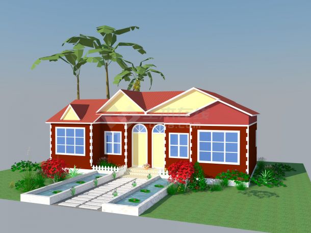 集装箱式房屋拼装CAD平面图（含效果图3张）-图二