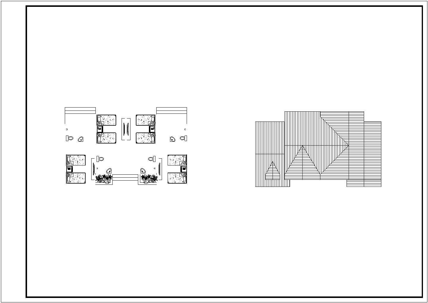 集装箱式房屋拼装CAD平面图（含效果图3张）