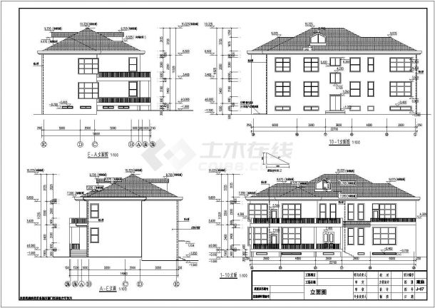 两层砖混结构独栋别墅建筑cad设计施工图（含地下室设计）-图一