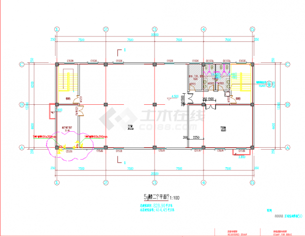 某地上海某医学产业基地楼工艺设计施工图CAD图纸-图二