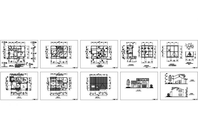 110套别墅新农村自建房民用住宅楼建筑施工图CAD图纸（含部分效果图）_图1