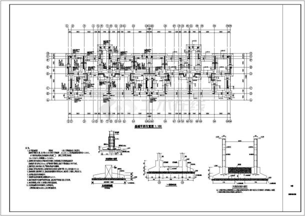 11层住宅结构设计cad施工图纸-图一